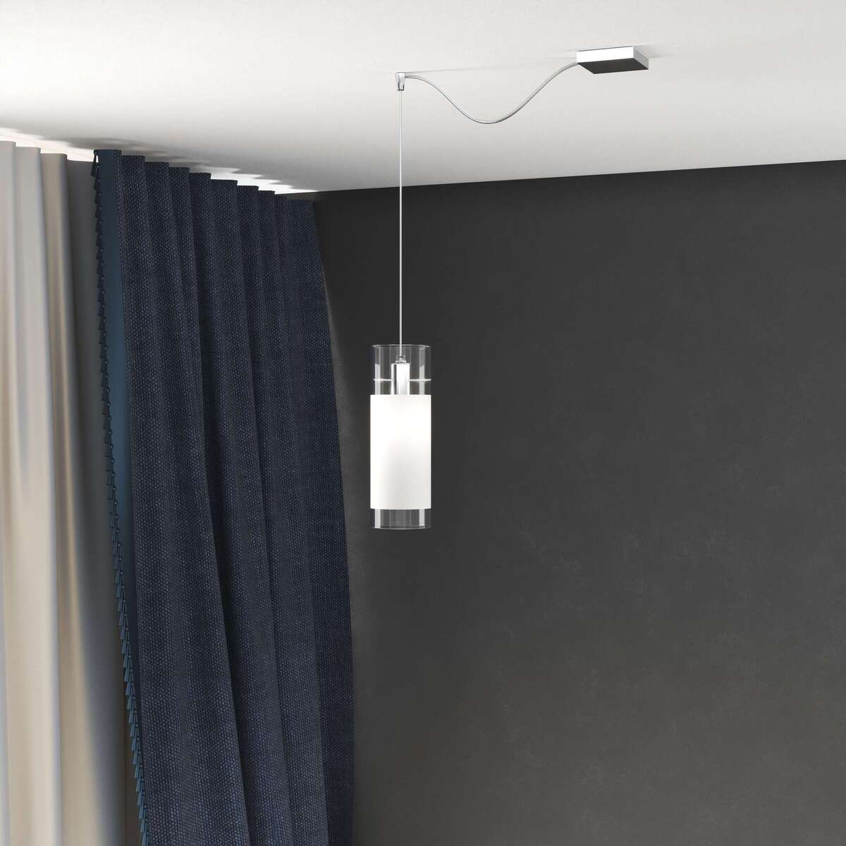 1078/S1-S CILINDER SOSPENSIONE 1 LUCE SPOSTABILE