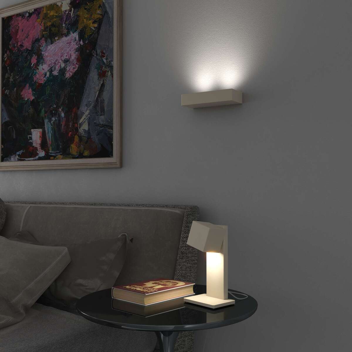 1127/A2-BI AREA APPLIQUE 2 LUCI MONOEMISSIONE BIANCO