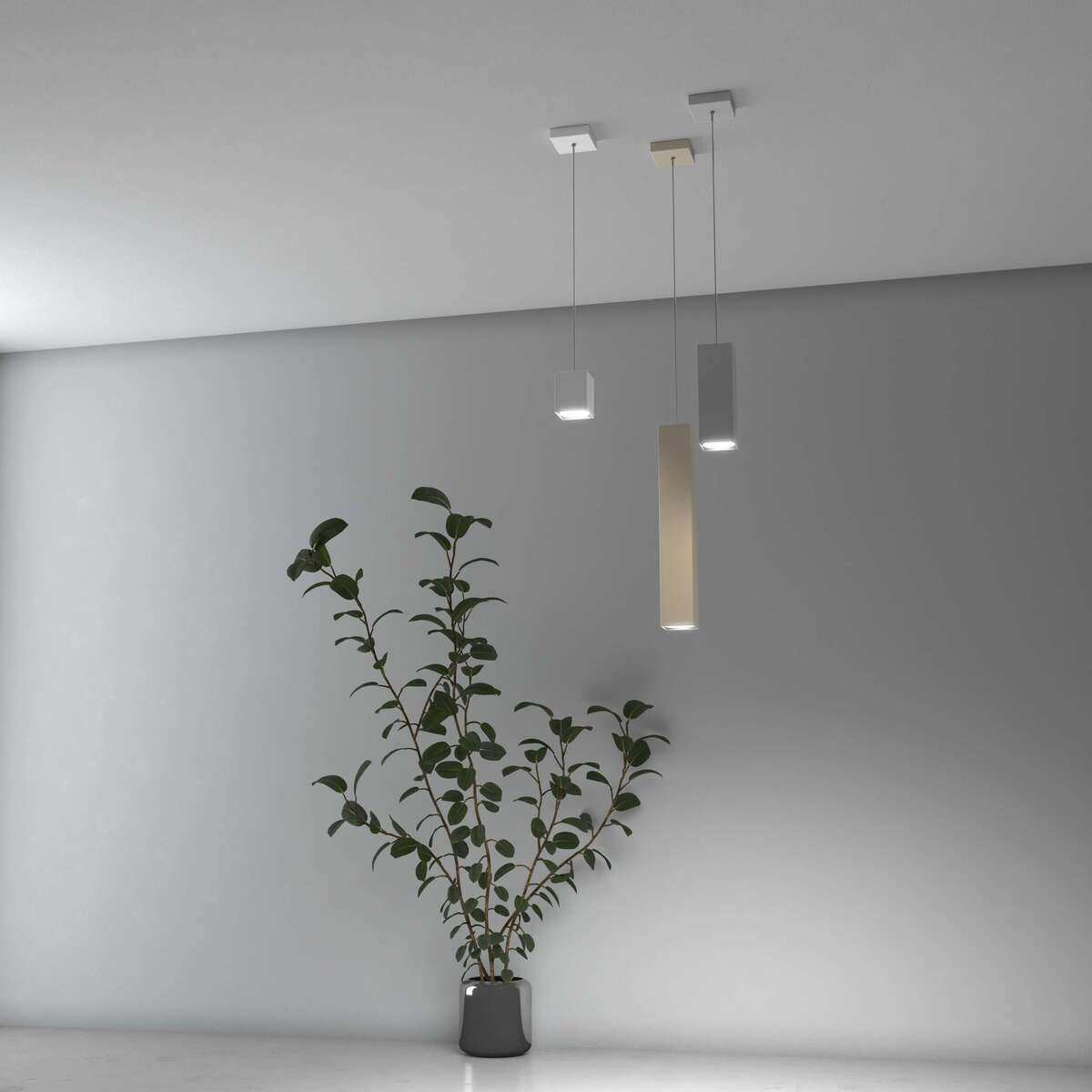 1127/S50-SA AREA SOSPENSIONE TUBO H.50 1 LUCE SABBIA