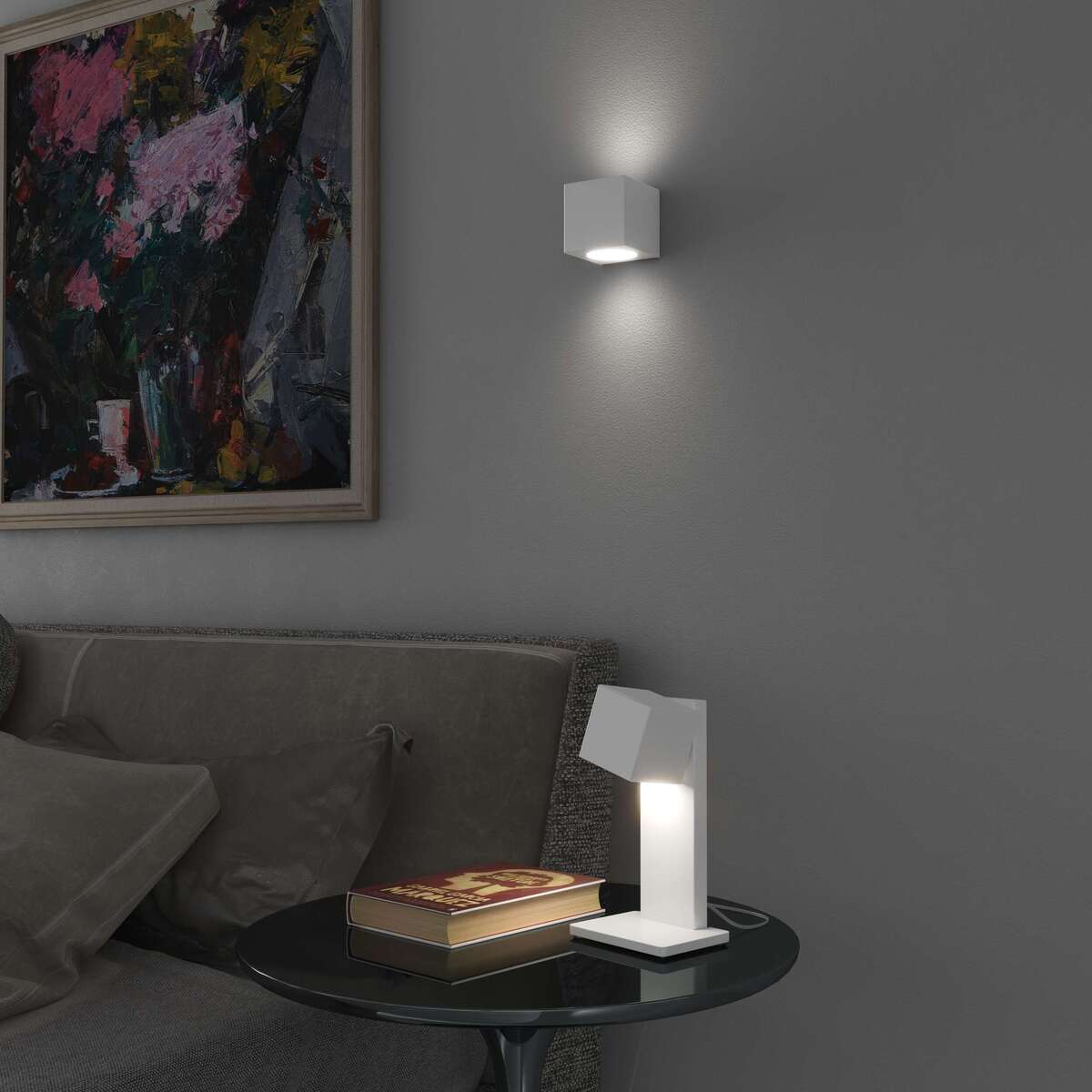 1129/P-BI PLATE PORTATILE 1 LUCE BIANCO