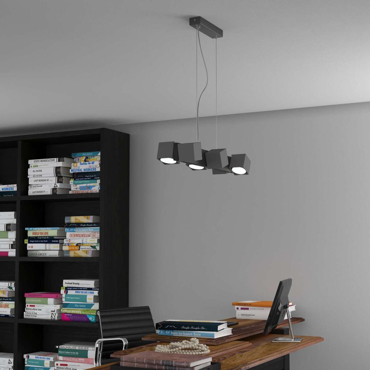 1160/S6-GA ROTATION SOSPENSIONE 6 LUCI GRIGIO ANTRACITE