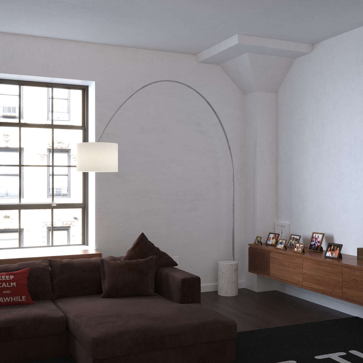 1187/B5-CIB TURNING PIANTANA 1187 TUBO CURVO - BASE CILINDRICA BIANCO - DIFFUSORE CILINDRICO BIANCO