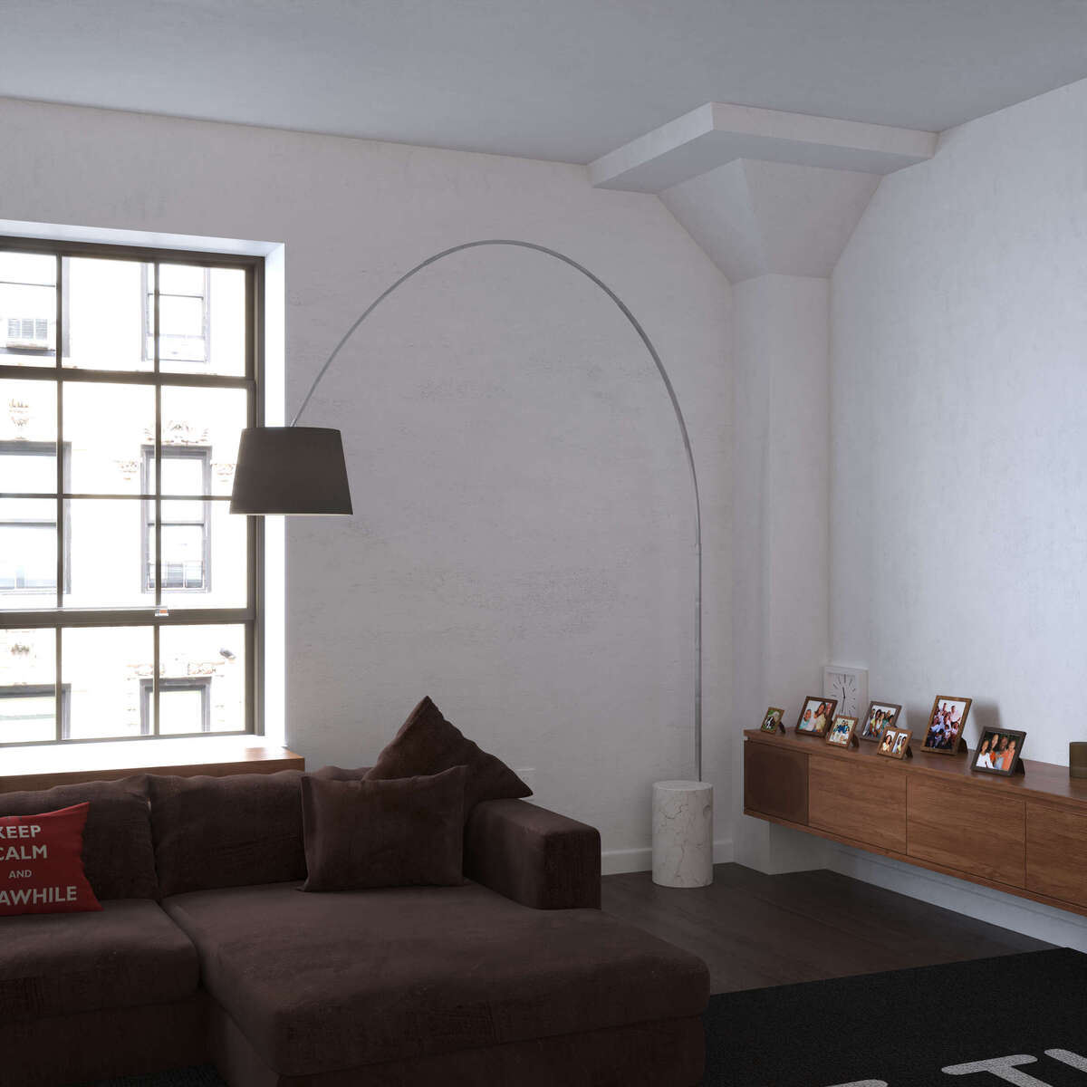 1187/B5-CON TURNING PIANTANA 1187 TUBO CURVO - BASE CILINDRICA BIANCO - DIFFUSORE CONICO NERO