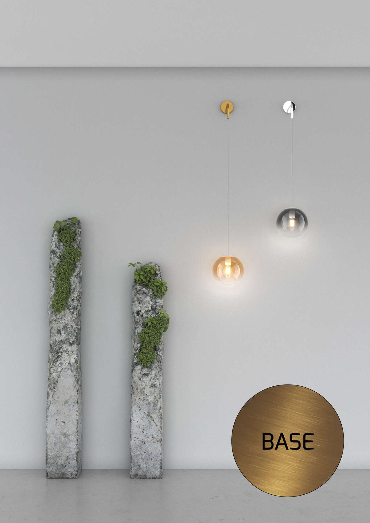 1194OS/A-FU BIG ECLIPSE APPLIQUE OTTONE SAT. 1 LUCE VETRO FUM?