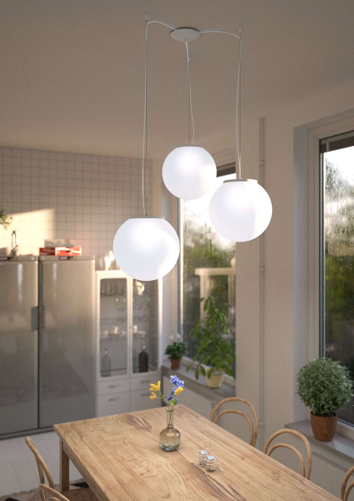 1195BI/S3-20 MARS SOSPENSIONE BIANCO D.20 CM. 3 LUCI