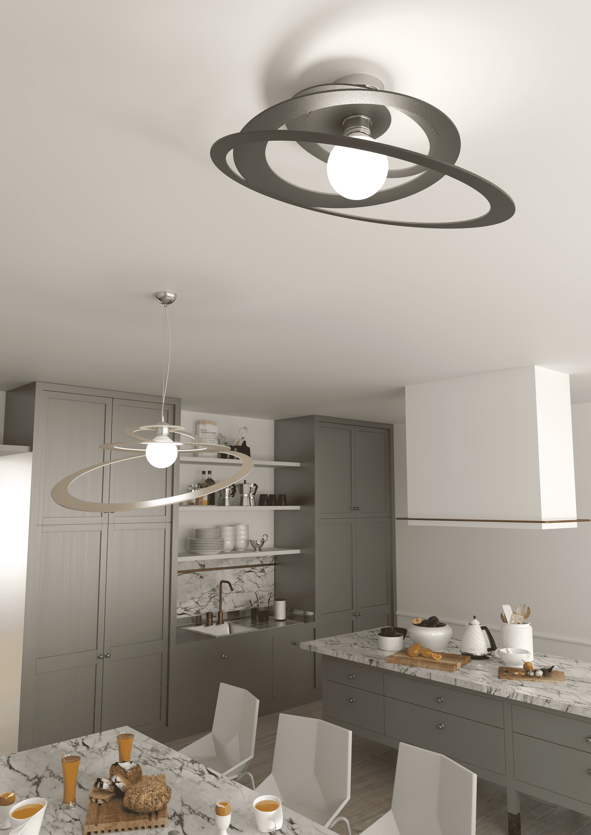 1197/S70-SA BUNGEE SOSPENSIONE D.70 CM. 1 LUCE SABBIA