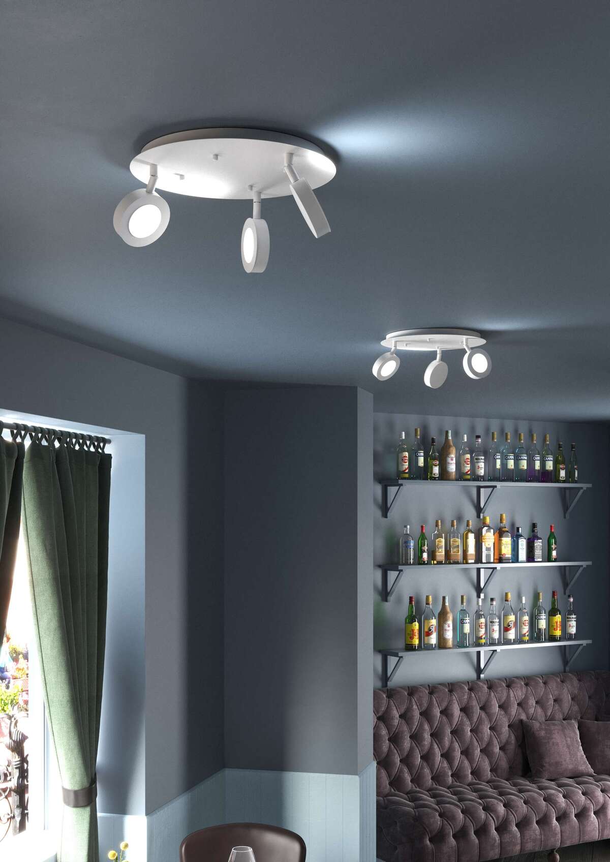 1204/3 T-BI RYAN APPLIQUE/PLAFONIERA 3 LUCI TONDA BIANCO