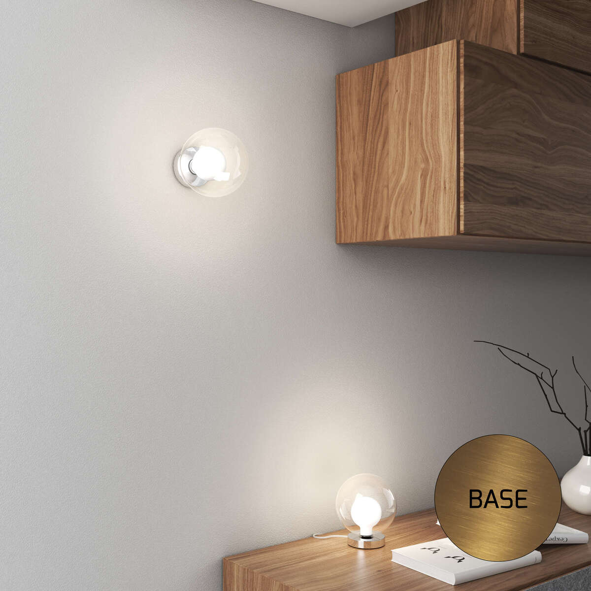 1206OS/A INSIDE APPLIQUE 1 LUCE OTTONE SAT.
