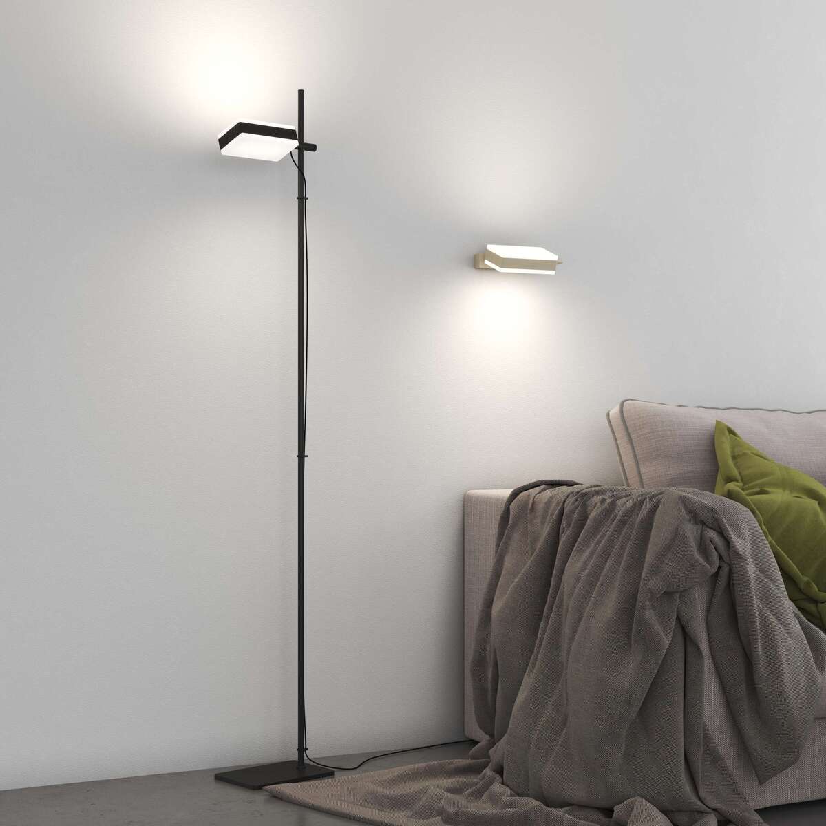 1212/T-NE KUBI PIANTANA NERO A LED INTEGR. SWITCH 3000/4000