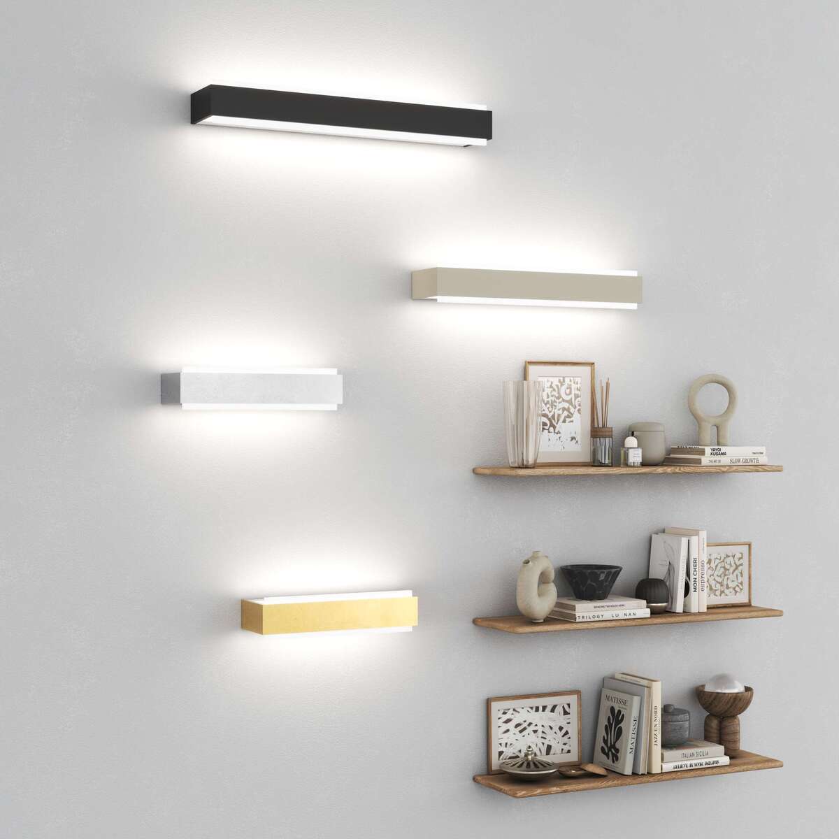 1213/55 DM-NE BIOS APPLIQUE /PLAFONIERA GRANDE NERO A LED INTEGR. SWITCH 3000/4000CON DIFFUSORE IN METACR. SATIN.