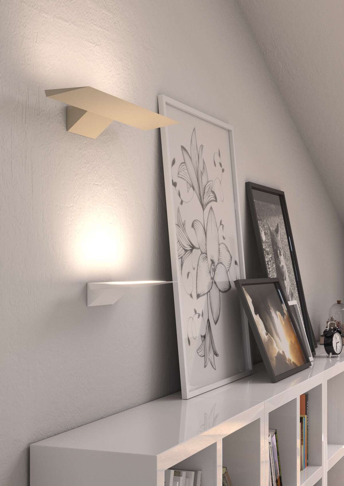 1214/30-BI TERA APPLIQUE MONOEMISSIONE PICCOLA BIANCO A LED INTEGR. SWITCH 3000/4000