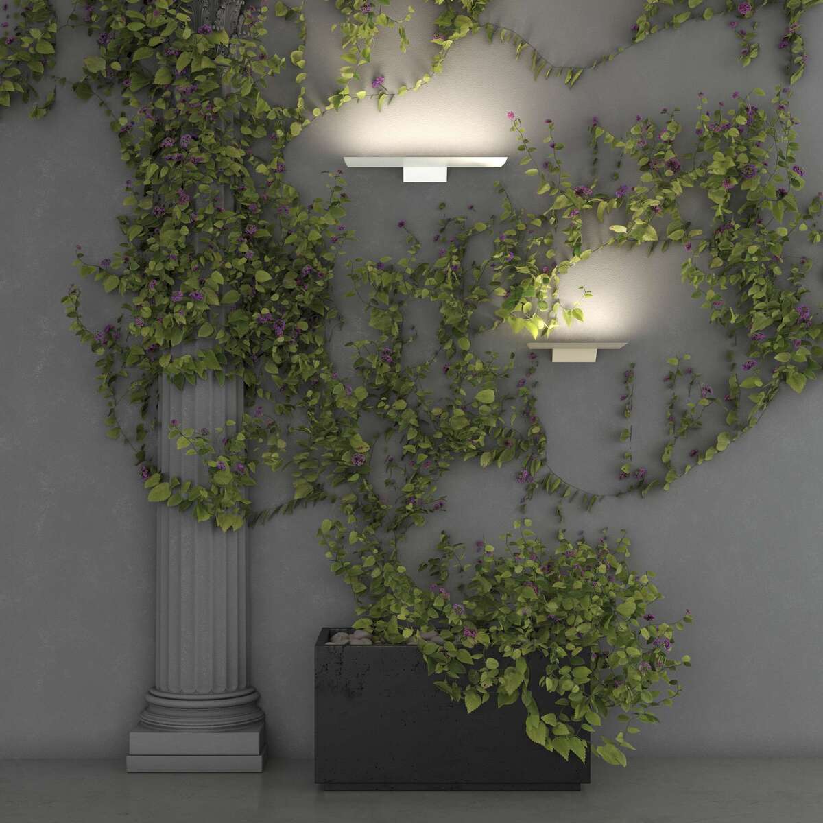1214/50-BI TERA APPLIQUE MONOEMISSIONE GRANDE BIANCO A LED INTEGR. SWITCH 3000/4000