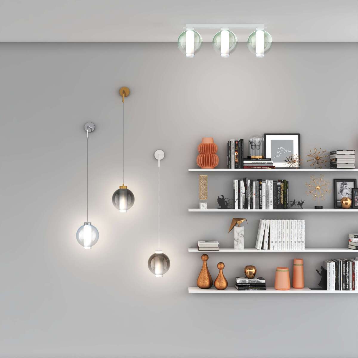 WAX APPLIQUE BIANCO REGOLABILE 1 LUCE VETRO BRONZO