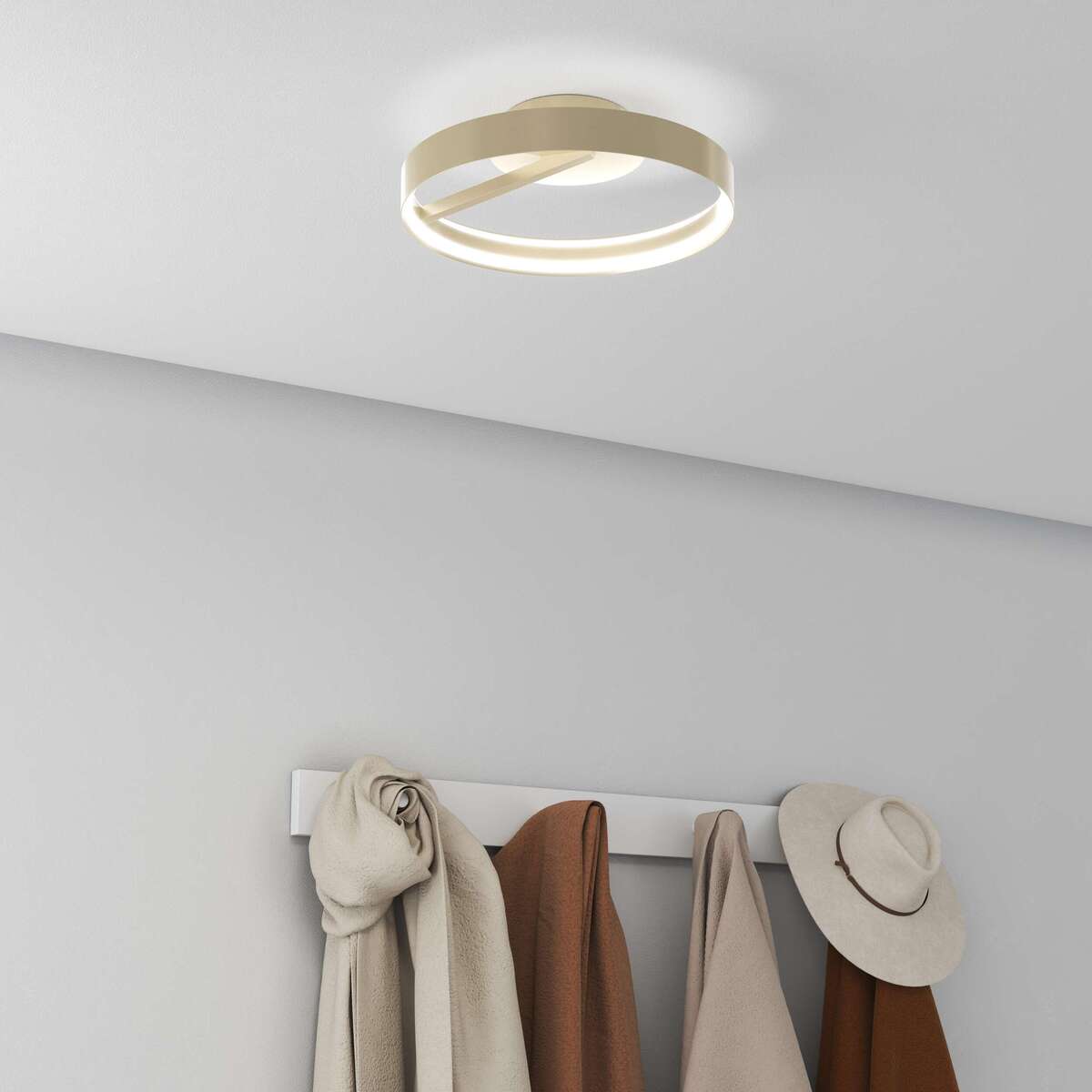 1216/PL40-OC MALIKA PLAFONIERA 40 CM. ORO CHAMPAGNE LED 28W CCT SWITCH CRI90