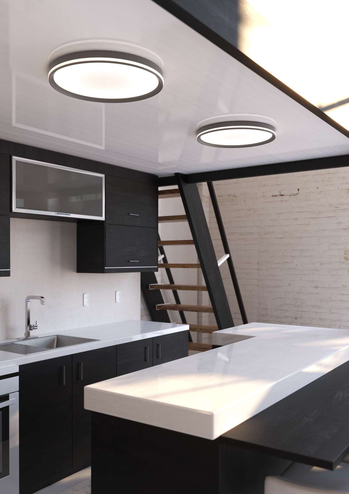 1222/50-SA AERA APPLIQUE/PLAFONIERA D.50 CM. SABBIA BIEMISSIONE DOPPIA ACCENSIONE WALL STEP + CCT 3000/3500/4000 SWITCH