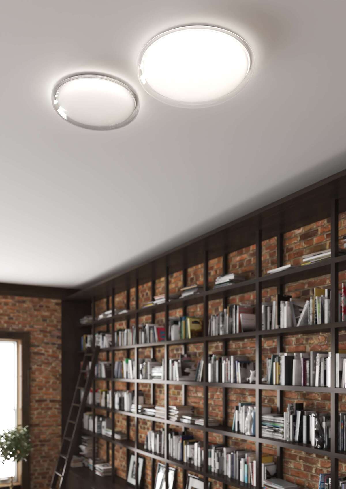 1225/50-FU BUBBLE APPLIQUE/PLAFONIERA D.50 BIANCO/FUME' 5CCT SWITCH