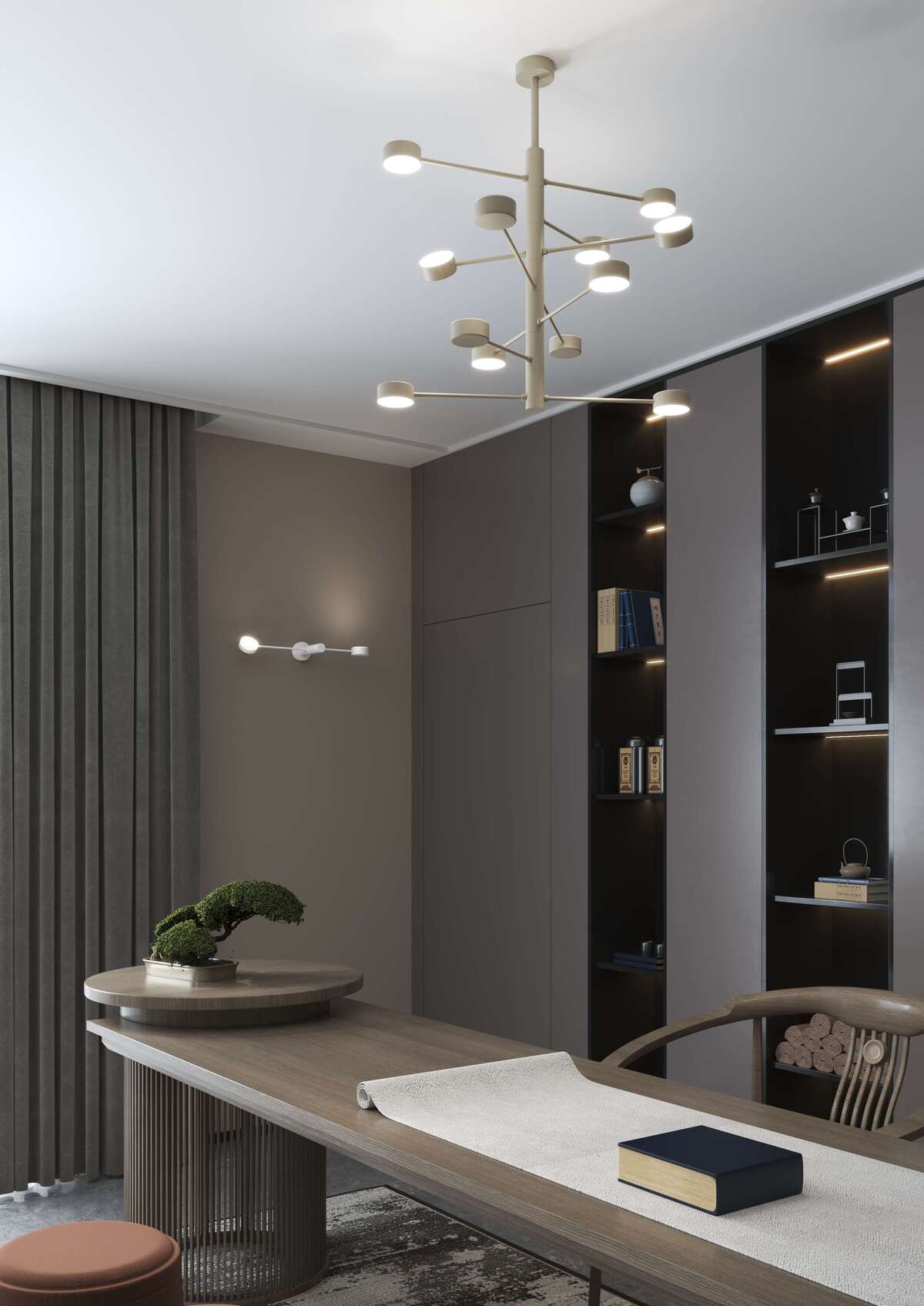 1227/2-SA OCTOPUS APPLIQUE/PLAFONIERA 2 LUCI SABBIA