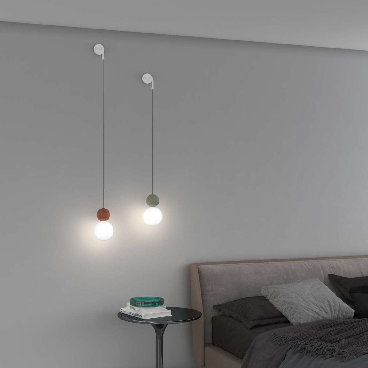 1228/A-RT COTTAGE APPLIQUE 1 LUCE TERRA ROSSA