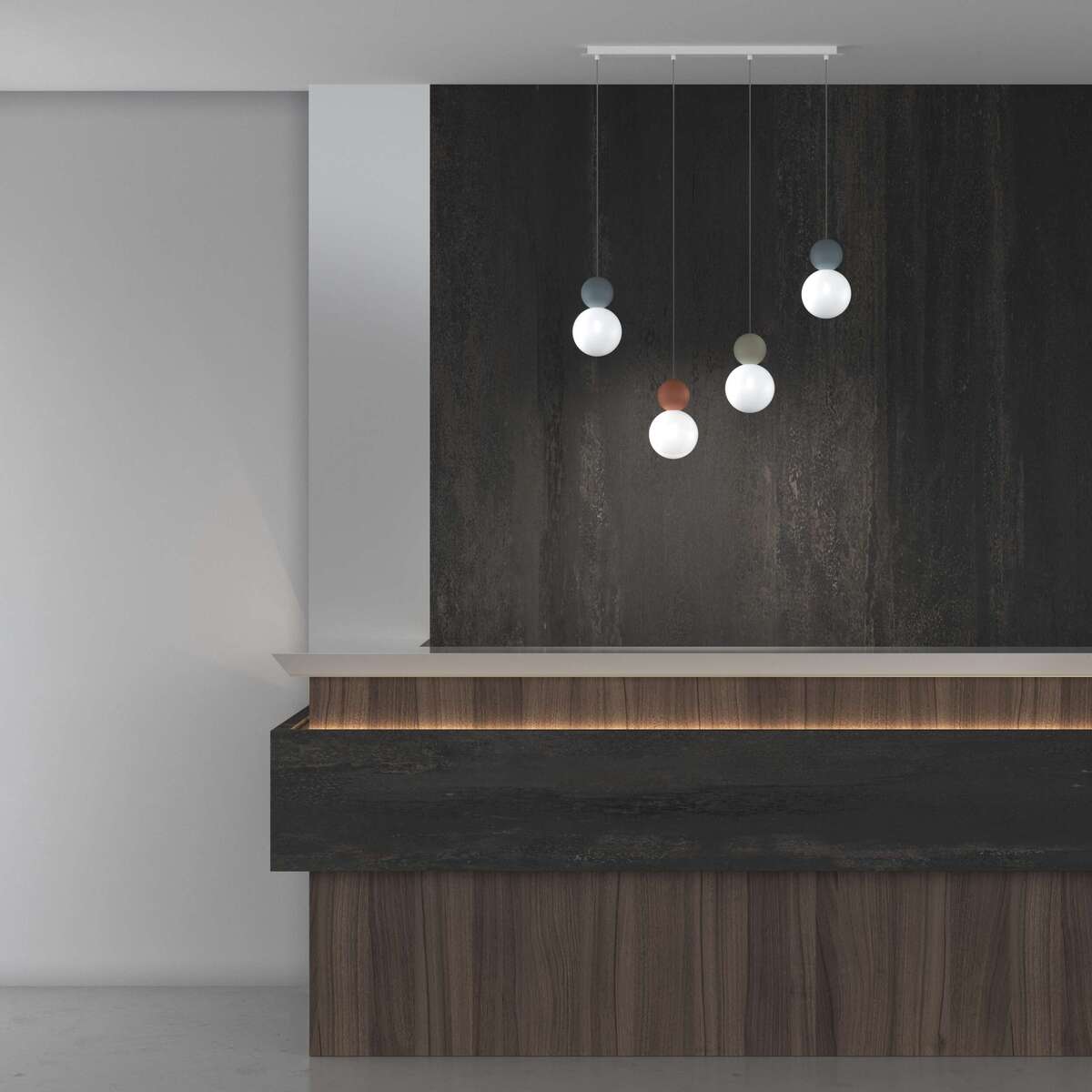 1228/S4 R-MC COTTAGE SOSPENSIONE RETTANGOLARE 4 LUCI MULTICOLOR (2XBL+1XVE+1XRT)