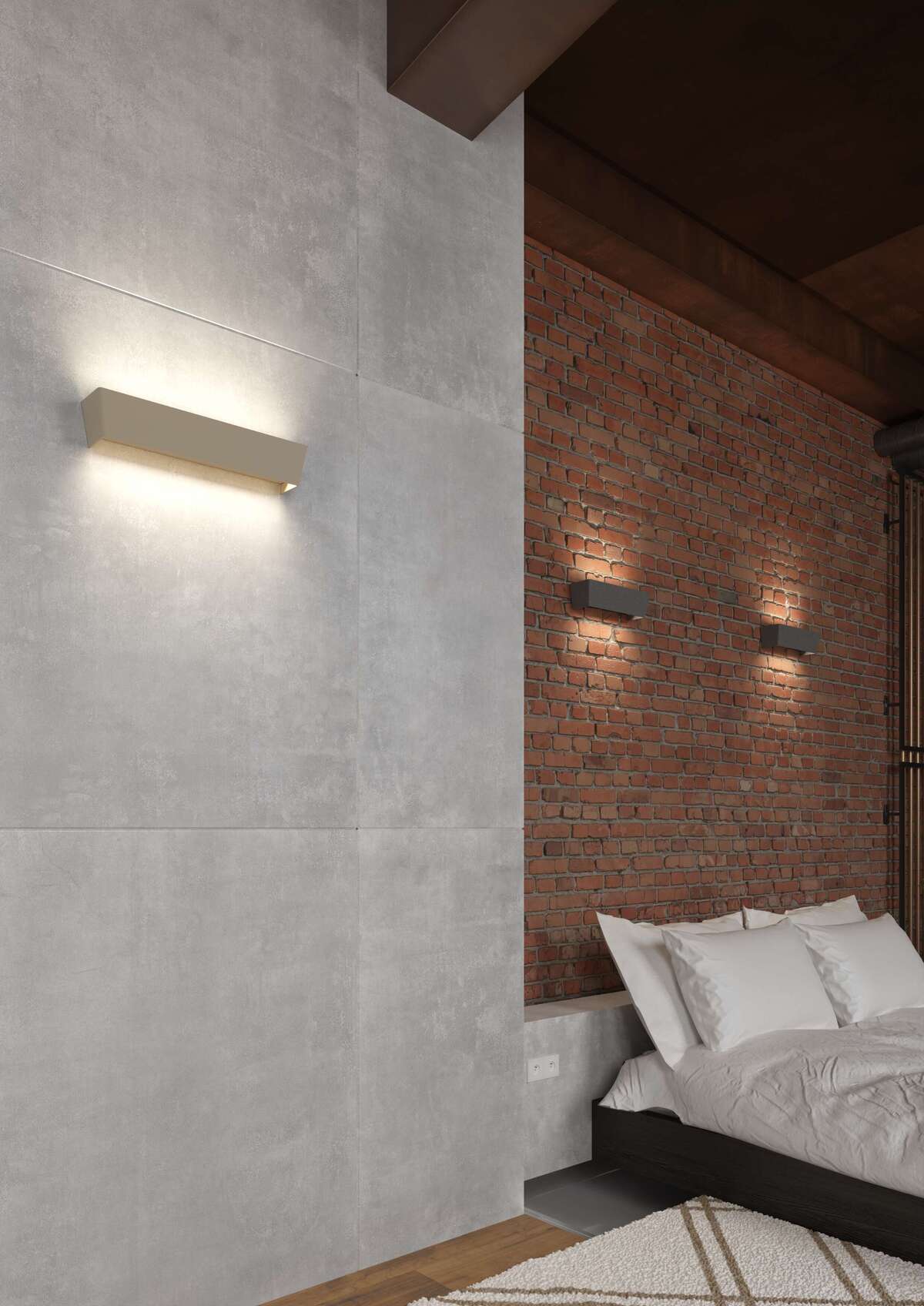 1235/AG-GA KING APPLIQUE 49 CM. GRIGIO ANTRACITE A LED INTEGR. SWITCH 3000/3500/4000