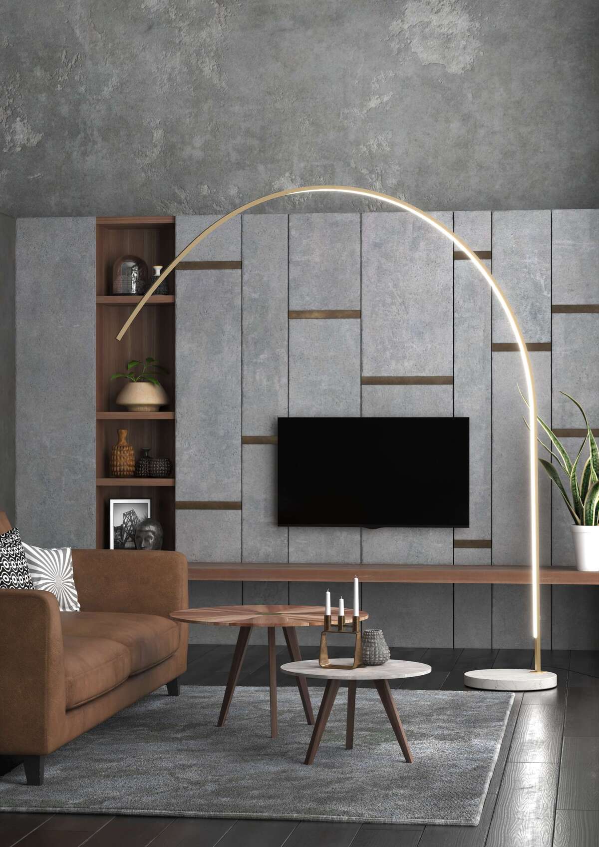 1239/B3LD-OC VERY PIANTANA 1239 TUBO CURVO ELETTRIFICATO ORO CHAMPAGNE E BASE PIANA BIANCO