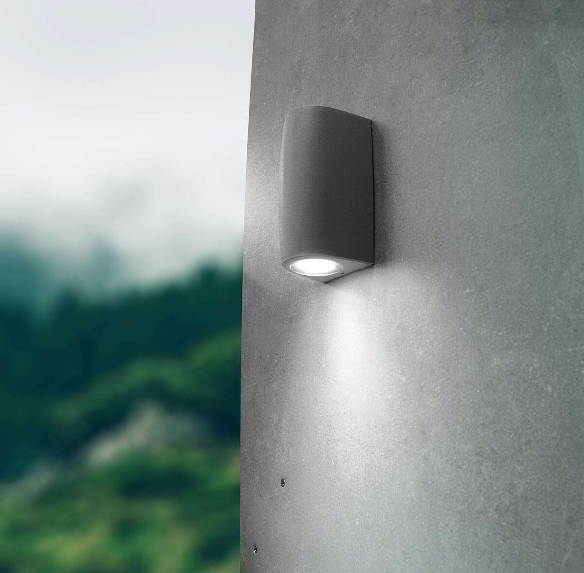 AOSTA APPLIQUE PICCOLA 1 LUCE GRIGIO IP55 GU10 NON INCLUSA