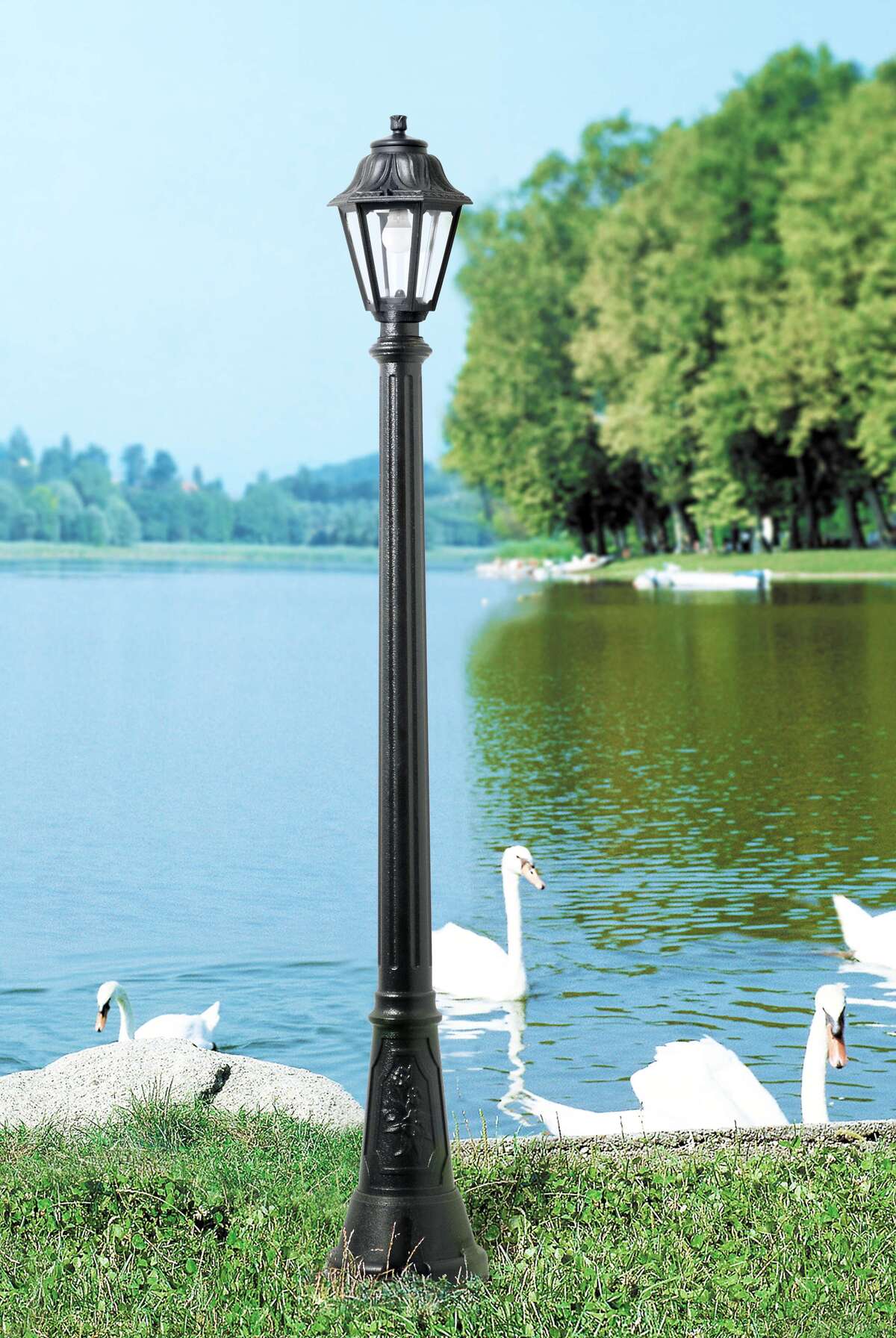 ASTI/PA182-NE ASTI PALO 182 CM. 1 LUCE NERO IP55 E27 NON INCLUSA
