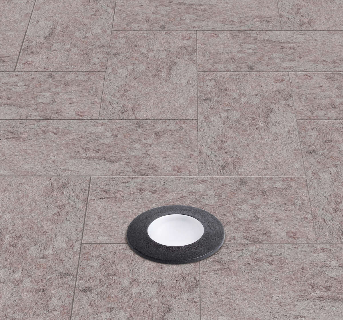 CAPRI/CA-TD9-NE CAPRI CALPESTABILE INCASSO TONDO 9 CM. 1 LUCE DIFFUSA NERO IP67 GU10 LED 6W CCT INCLUSA