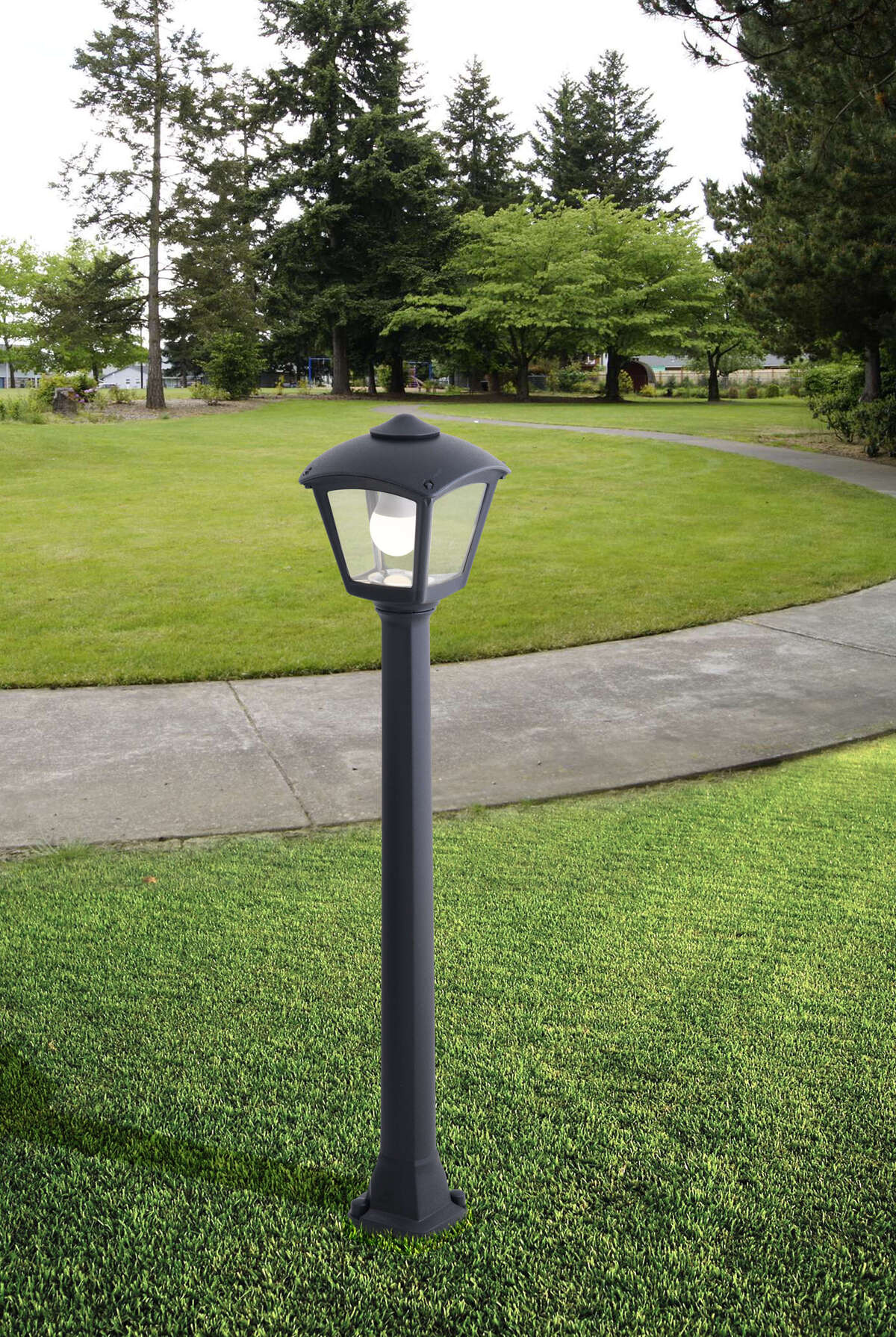 LERICI/PA100-NE LERICI PALO 100CM. 1 LUCE NERO IP55 E27 NON INCLUSA