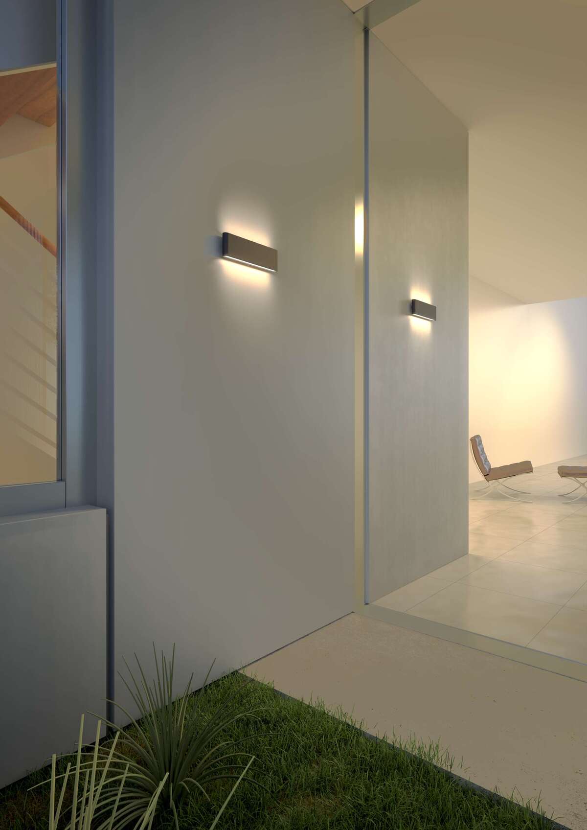 LIMA/28-GA LIMA APPLIQUE BIEMISSIONE 28CM GRIGIO ANTRACITE 2X12W LED INTEGR. CCT3000/4000 IP54