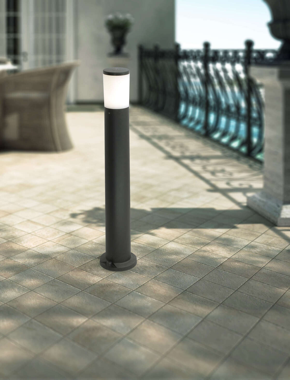 LOANO/PA80-NE LOANO PALO 80 CM. 1 LUCE NERO IP55 E27 LED 8,5W CCT INCLUSA