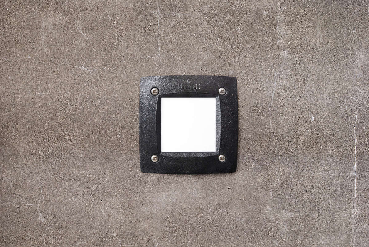 PARMA/IN-QD10-NE PARMA INCASSO PARETE QUADRATO 1 LUCE NERO IP66 GX53 LED 3W CCT INCLUSA