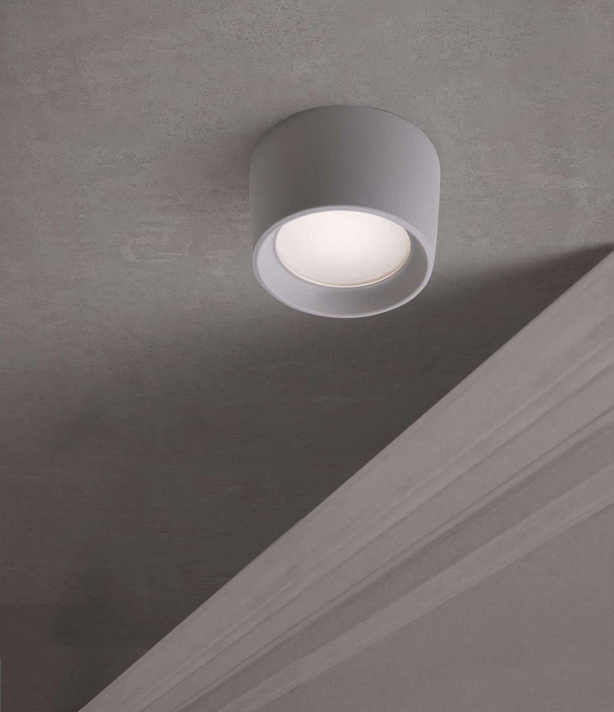 PISA/PLG-GR PISA PLAFONIERA GRANDE 1 LUCE GRIGIO IP55 GX53 LED 10W CCT INCLUSA
