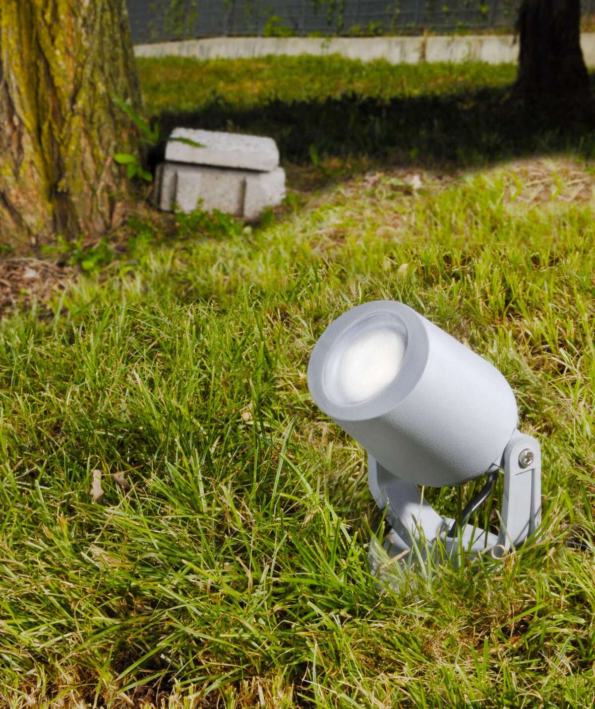 ROMA D.12 CM. PICCHETTO 1 LUCE GRIGIO IP66 GU10 LED 6W CCT INCLUSA