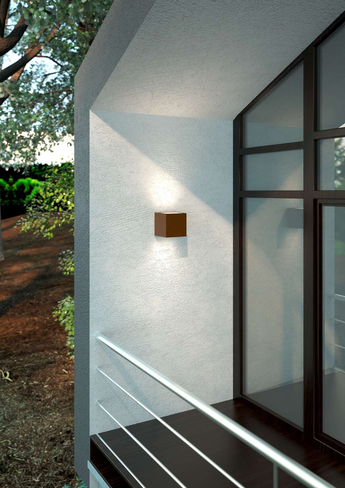 SPA/AP-CO SPA APPLIQUE CUBO 2 LUCI CORTEN IP54 GX53 NON INCLUSE