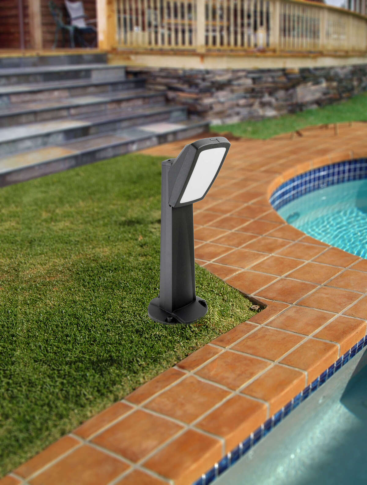 TRENTO/PA64-NE TRENTO PALO 64 CM. 1 LUCE NERO IP66 E27 NON INCLUSA