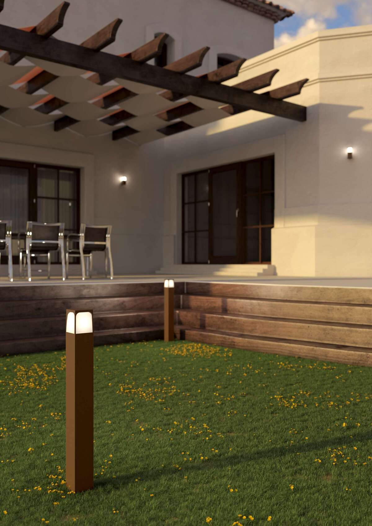 YORK/PA80-CO YORK PALO 80CM. 1 LUCE CORTEN IP54 E27 NON INCLUSA