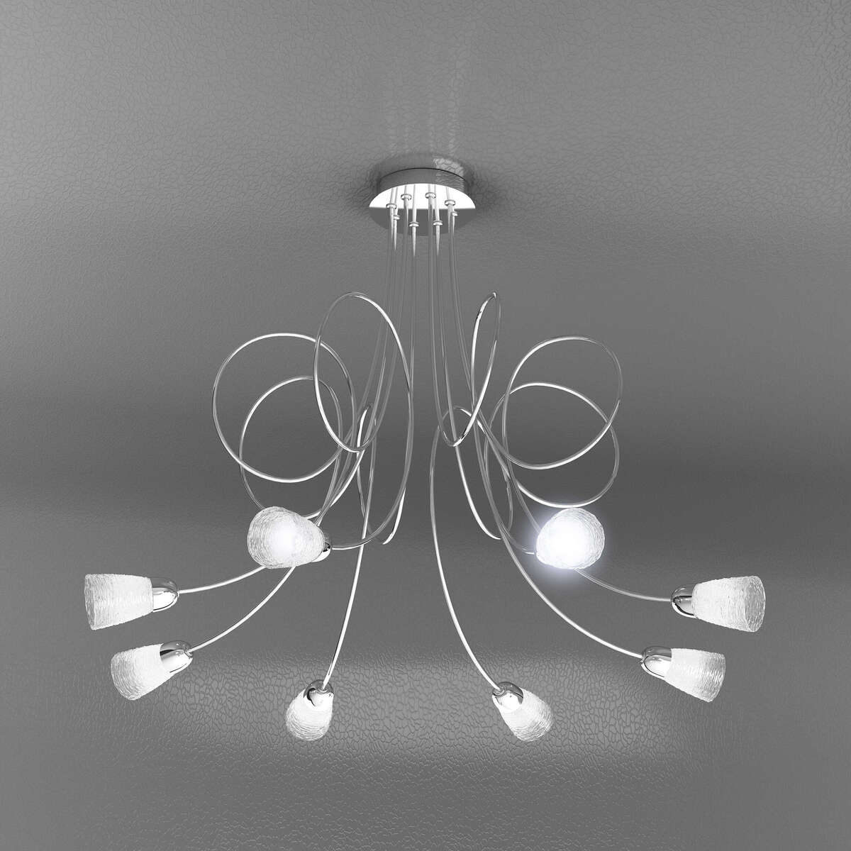 1011/PL8-HT FEELING PLAFONIERA 8 LUCI VETRO HT