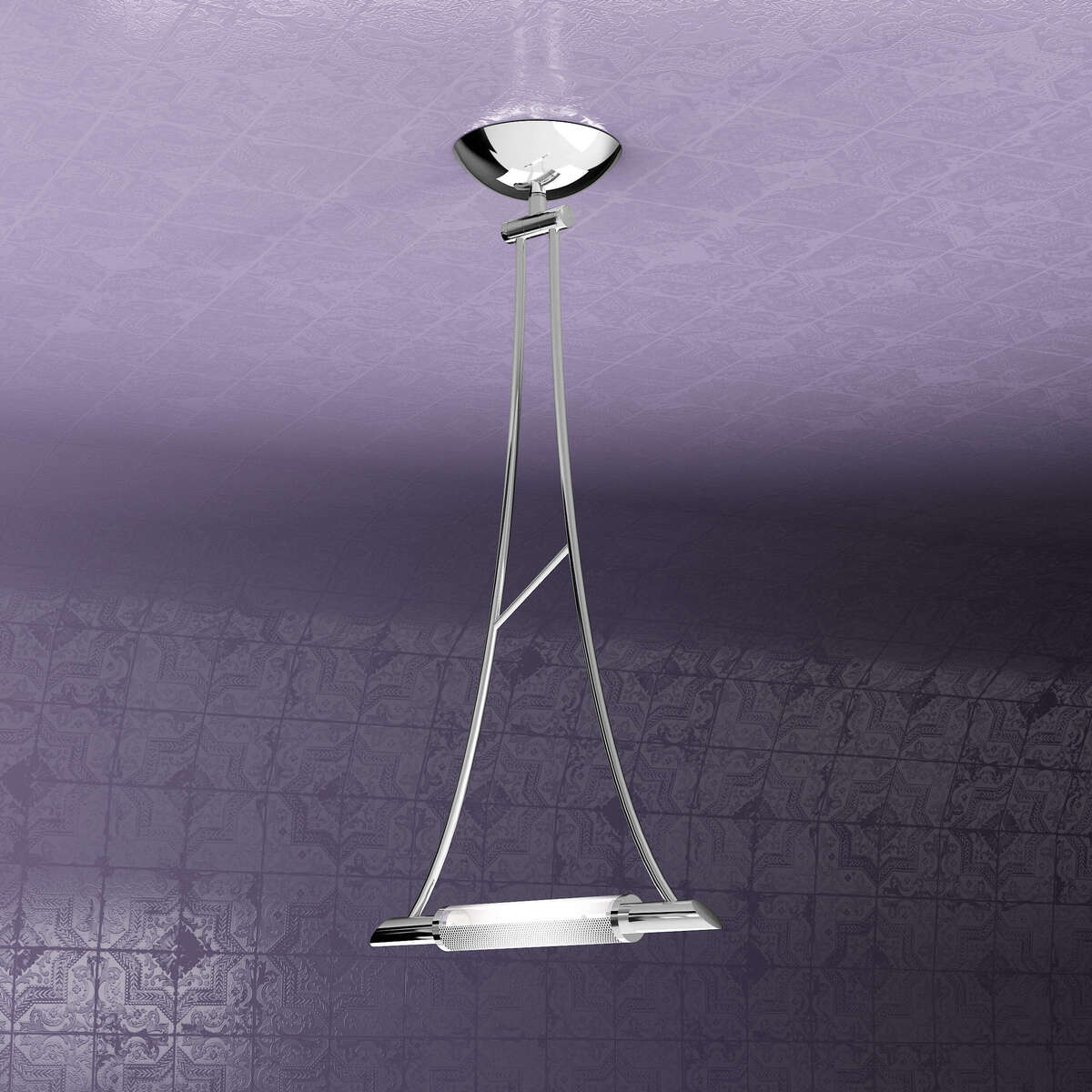 TRIANGLE SOSPENSIONE 1 LUCE CROMO