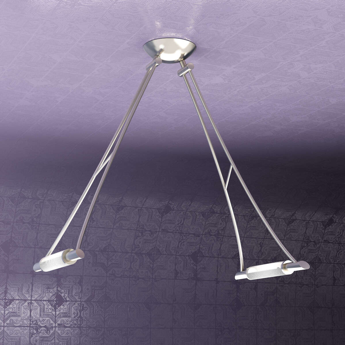 1012/S2-NS TRIANGLE SOSPENSIONE 2 LUCI NI.SAT.