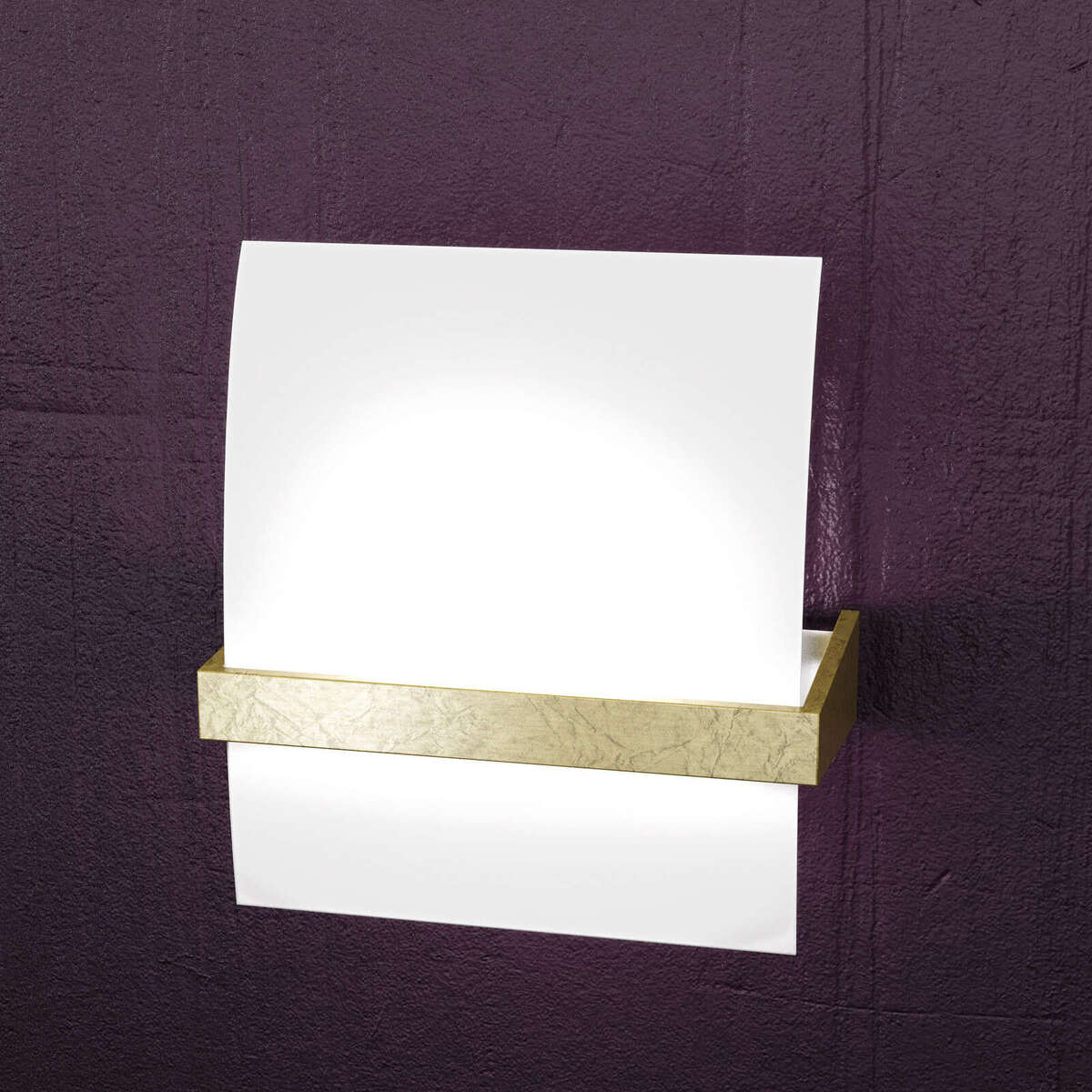 WOOD APPLIQUE MEDIA 1 LUCE FOGLIA ORO
