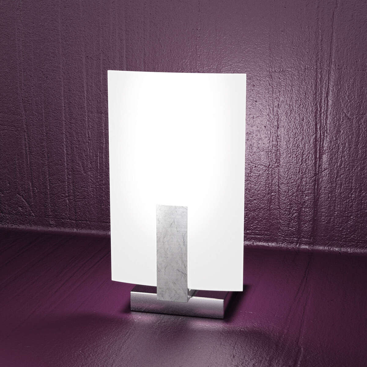 1019/P-FA WOOD PORTATILE 1 LUCE FOGLIA ARGENTO