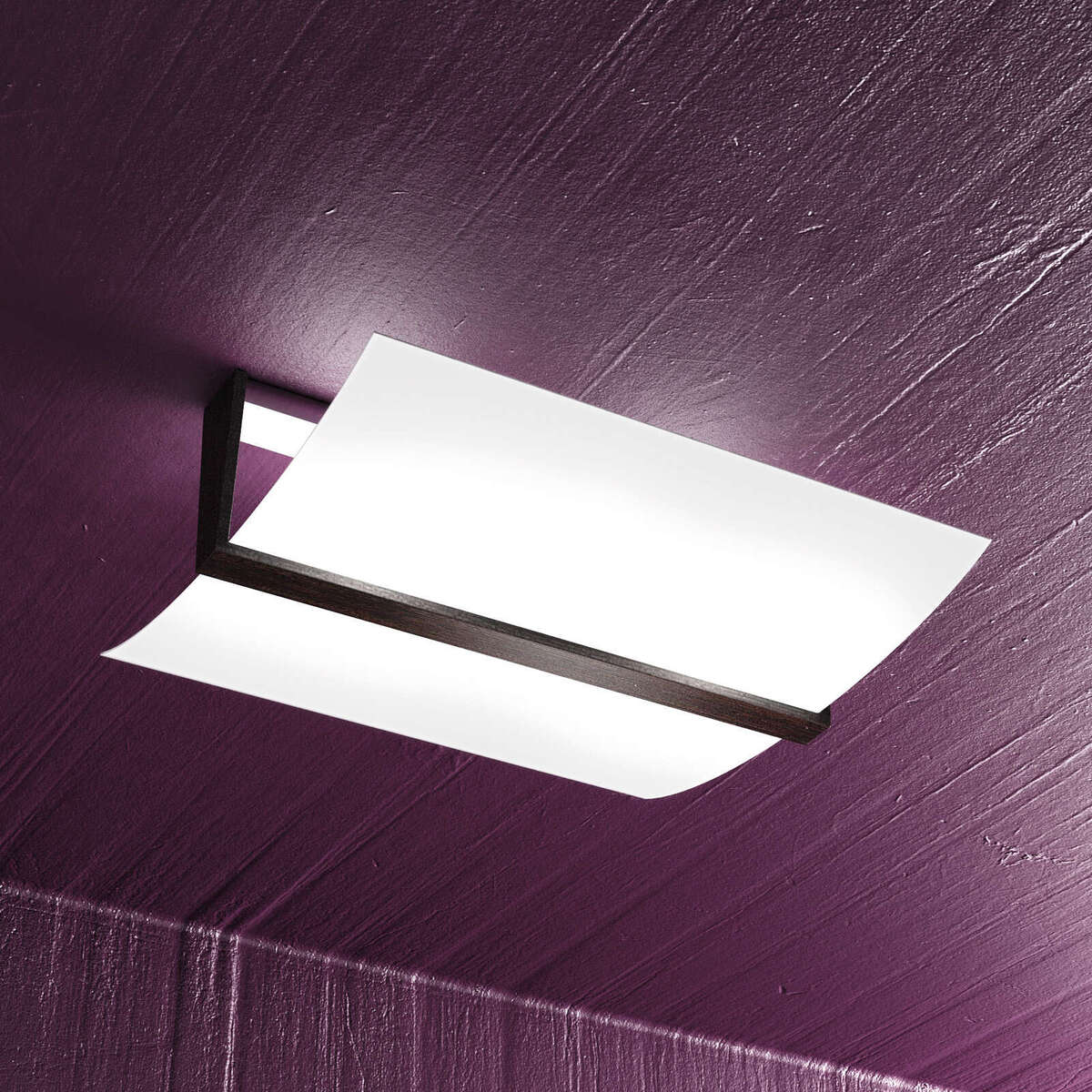 1019/PL40-W WOOD PLAFONIERA CM.40 2 LUCI WENGE