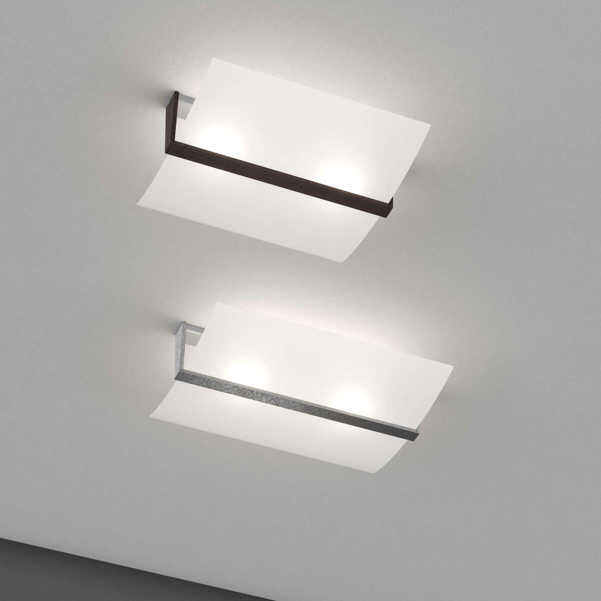 1019/PL40-W WOOD PLAFONIERA CM.40 2 LUCI WENGE