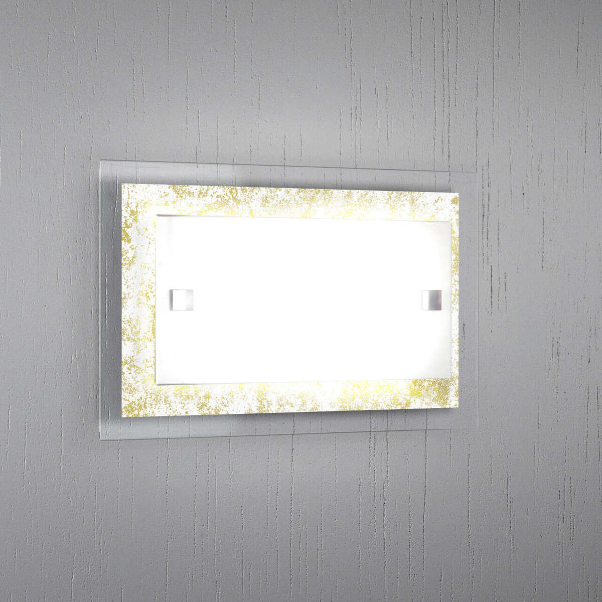 1087/AP-FO TRAY APPLIQUE PICCOLA 1 LUCE FOGLIA ORO
