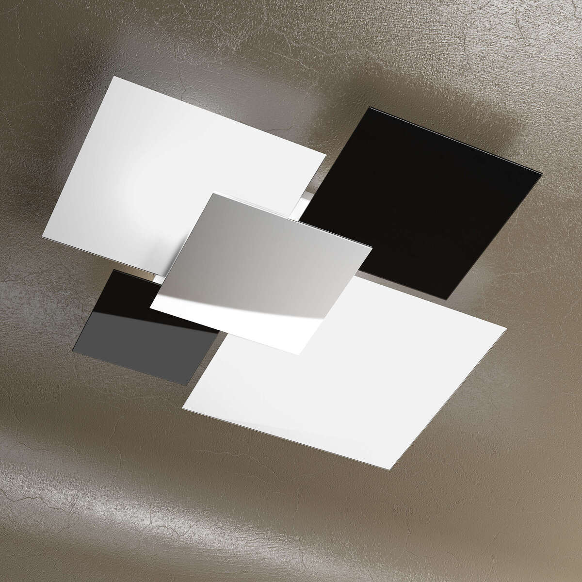 1088/90-NE SHADOW/90 APPLIQUE/PLAFONIERA 4 LUCI NERA