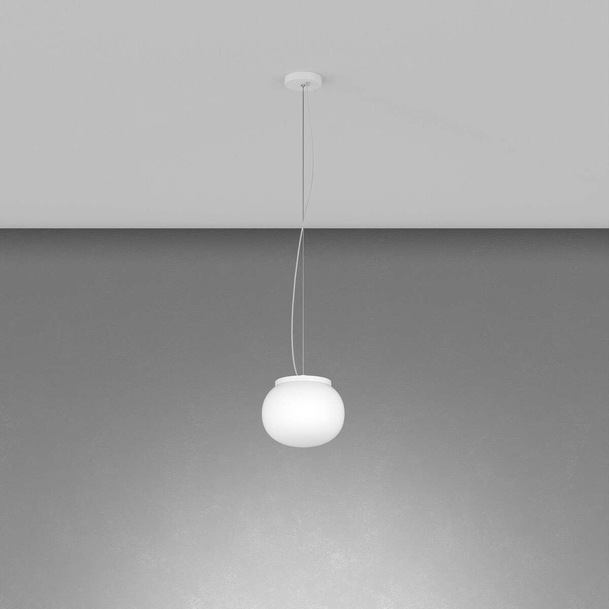 1092BI/S18 SOFT SOSPENSIONE BIANCO D.18 CM. 1 LUCE