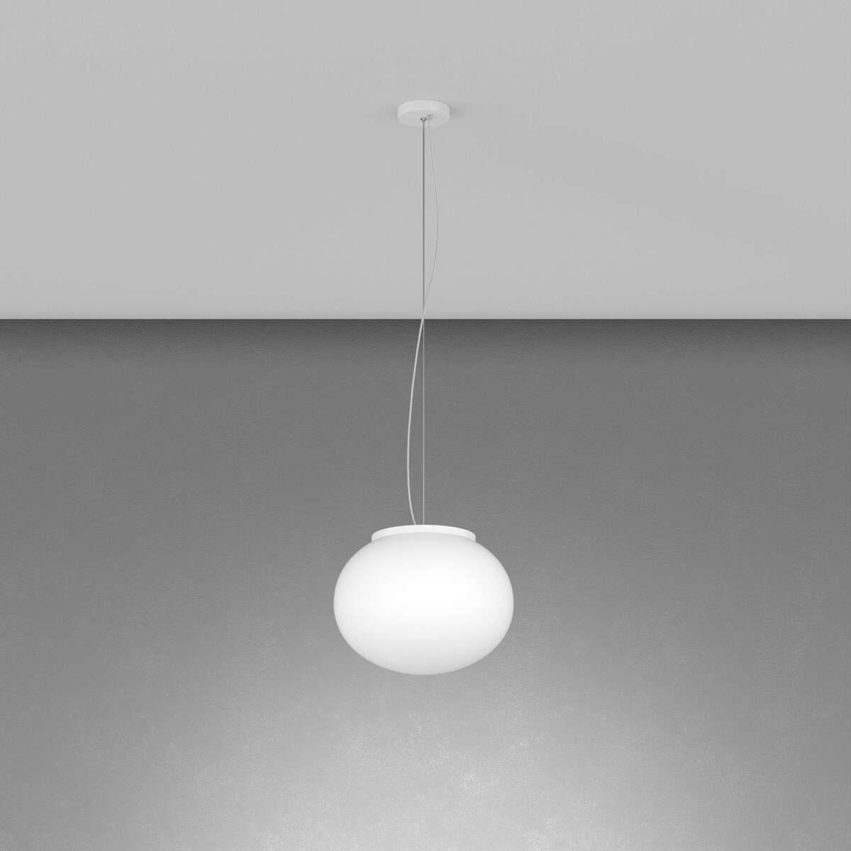 1092BI/S28 SOFT SOSPENSIONE BIANCO D.28 CM. 1 LUCE