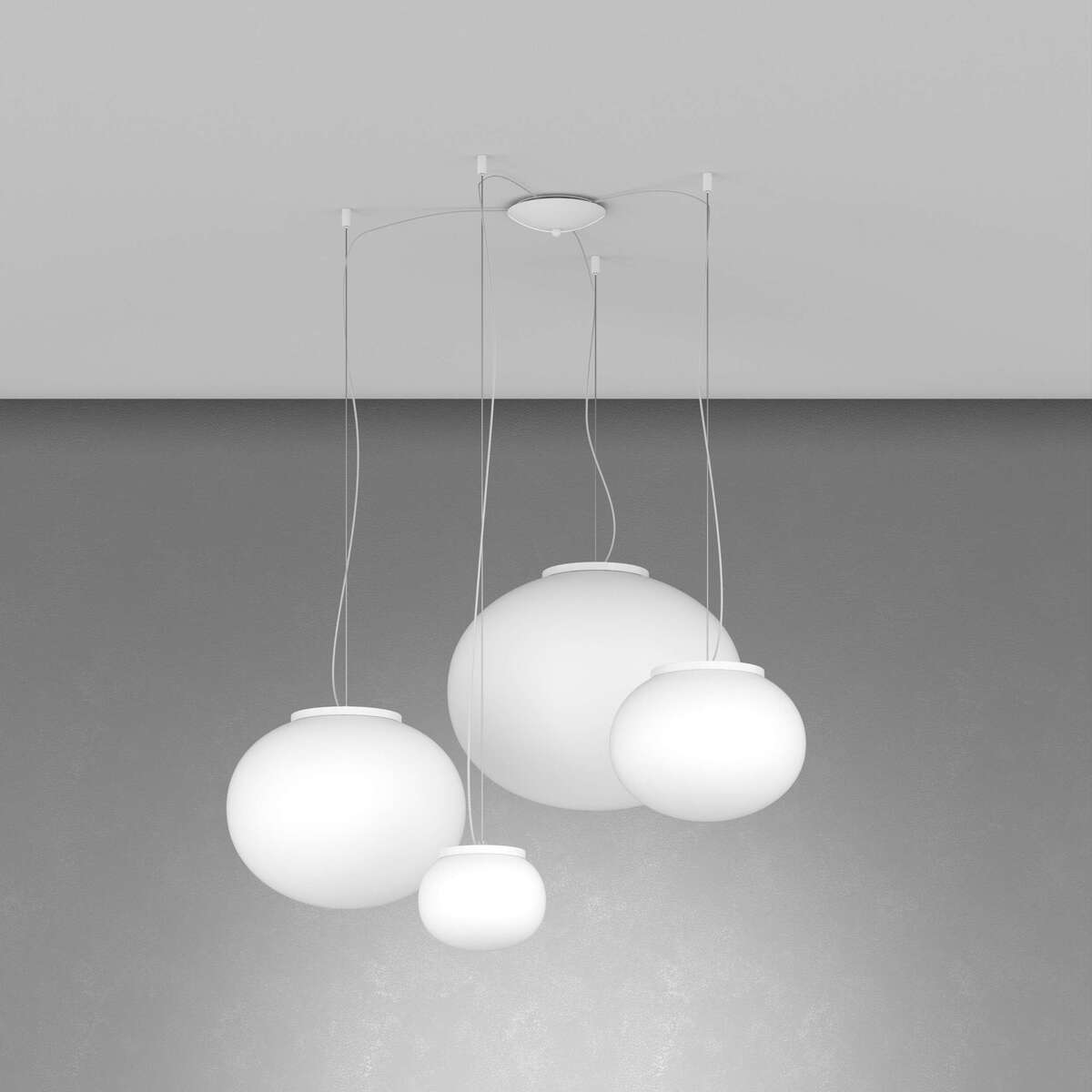1092BI/S4-MIX SOFT SOSPENSIONE BIANCO D.18+28+35+45 4 LUCI