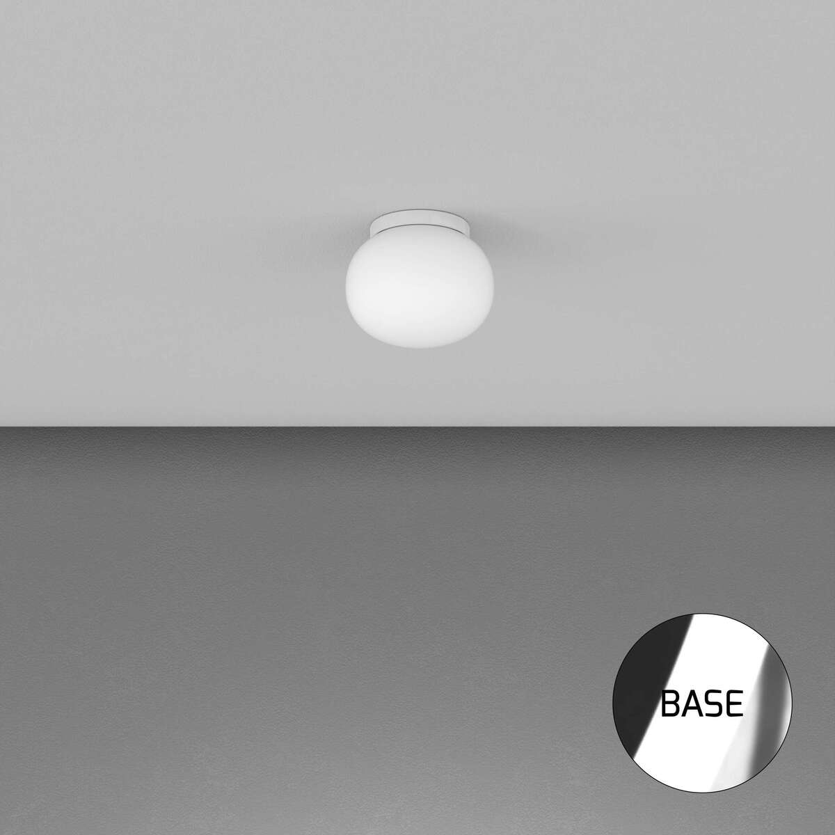 1092CR/PL18 SOFT PLAFONIERA CROMO D.18 CM. 1 LUCE